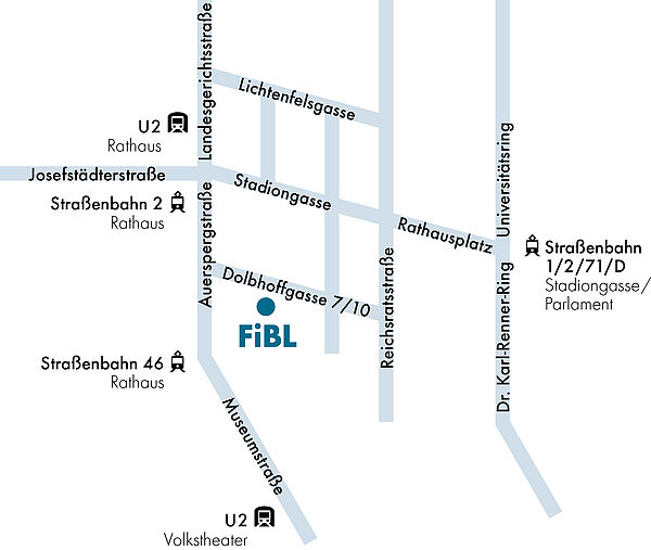 Map: how to find FiBL Austria in Vienna
