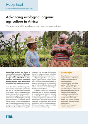 Advancing ecological organic agriculture in Africa