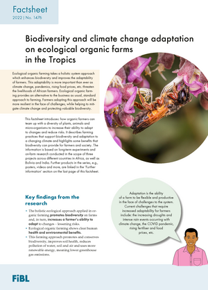 Biodiversity and climate change adaptation on ecological organic farms in the Tropics