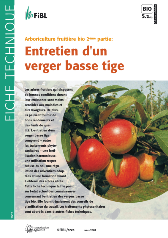 Cover: Arboriculture fruitière bio 2ème partie