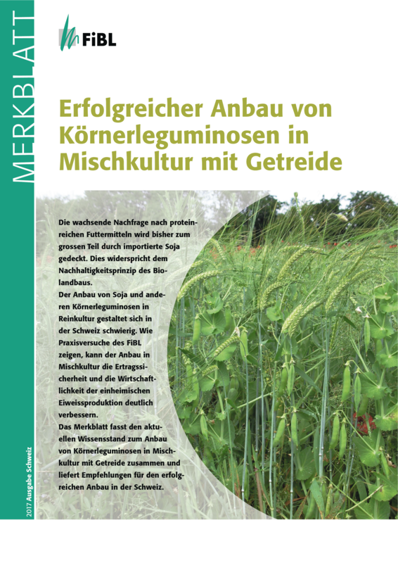 Cover: Erfolgreicher Anbau von Körnerleguminosen in Mischkultur mit Getreide