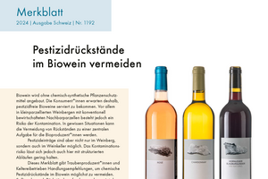 Cover: Pestizidrückstände im Biowein vermeiden.