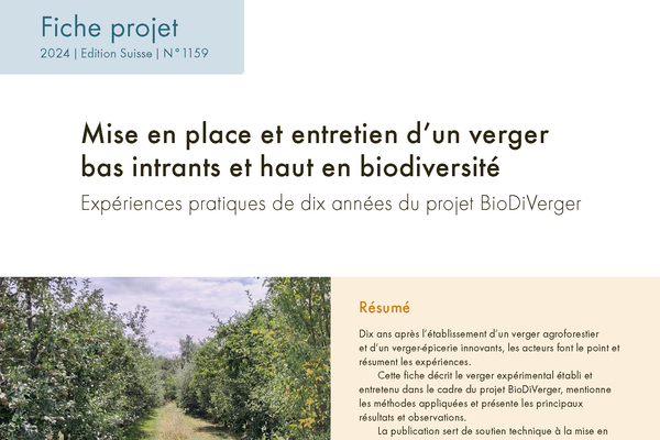 Cover: Mise en place et entretien d’un verger bas intrants et haut en biodiversité.