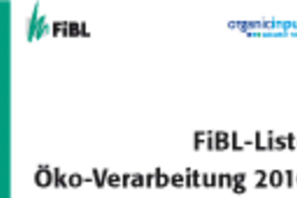 Cover FiBL-Liste Öko-Verarbeitung