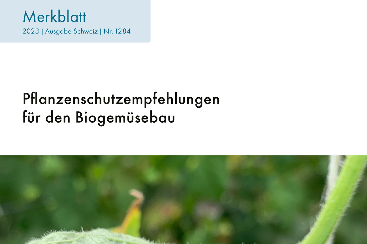 FiBL - Aktualisiertes Merkblatt: Pflanzenschutz­empfehlungen Für Den ...