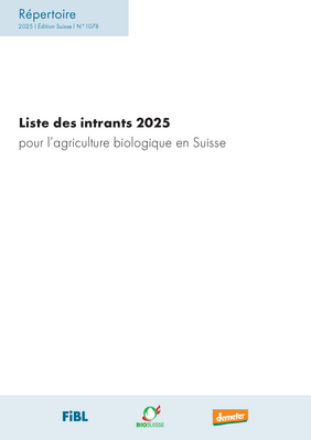 Cover: Liste des intrants.