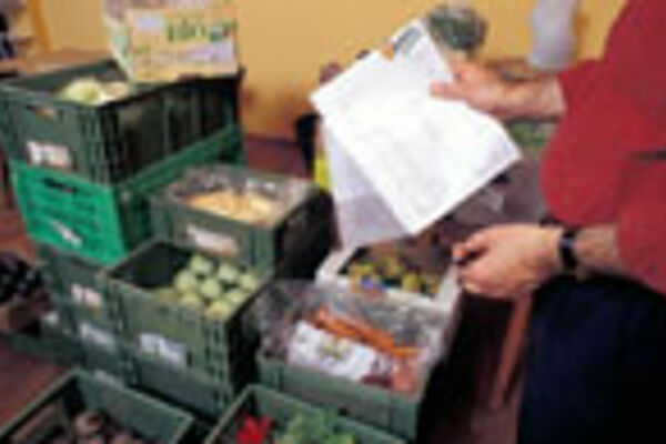 Gemüse-Lieferung vom Großhandel an Abnehmer