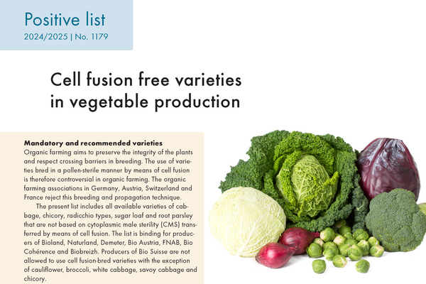 Cover: Cell fusion free varieties in vegetable production