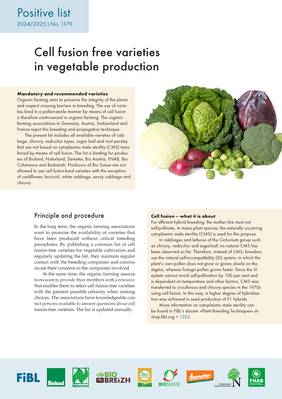 Cell fusion free varieties in vegetable production.