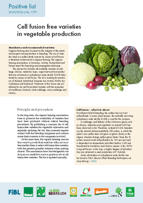 Cell fusion free varieties in vegetable production.