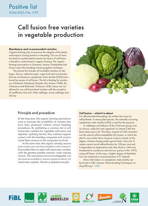 Cell fusion free varieties in vegetable production