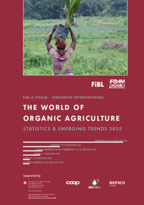 [Translate to Französisch:] Cover World of Organic Agriculture 2025.