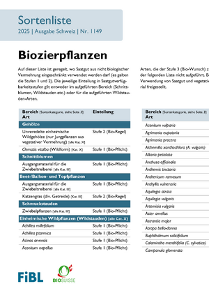 Sortenliste Biozierpflanzen