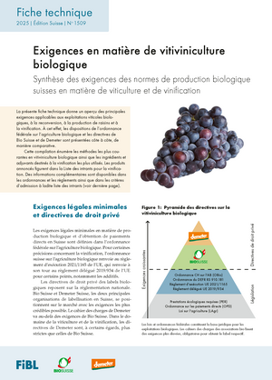 Exigences en matière de vitiviniculture  biologique