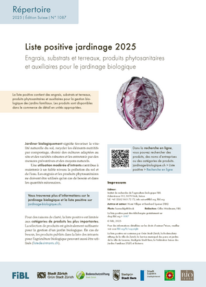 Liste positive jardinage 2025