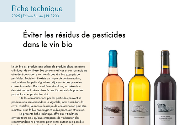 Cover: Éviter les résidus de pesticides dans le vin bio.